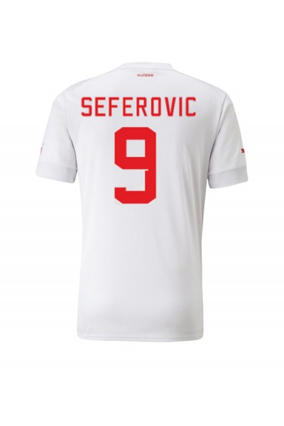 Fotbalové Dres Švýcarsko Haris Seferovic #9 Venkovní Oblečení MS 2022 Krátký Rukáv